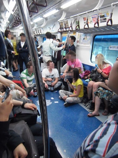 Americans capture a Korean subway
